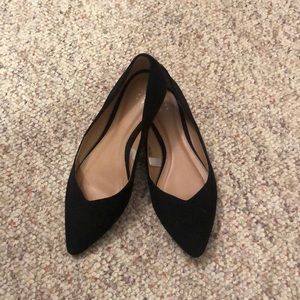 “A new day” Black pointed toe flats